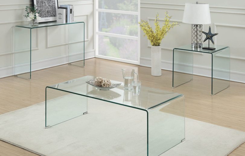 Contemporary Clear Sofa Table