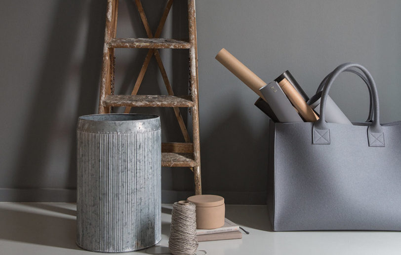 Sac de rangement gris