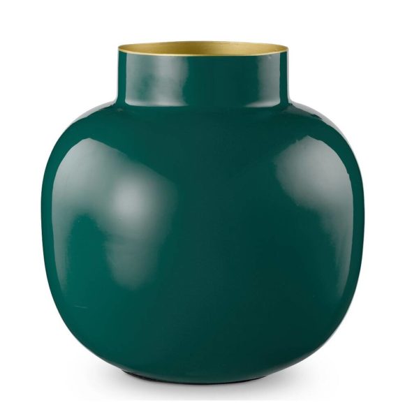 Vase Dark green rond