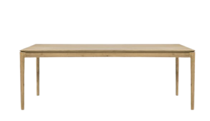 Table Bok en bois massif (teck, chêne naturel ou teinté) par Ethnicraft – design aérien et intemporel