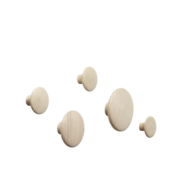 Muuto-The-Dots-patères-set-of-5-oak