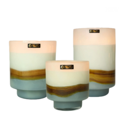 bougie riva onno collection art parfum bergamote musc amande design artistique contemporain