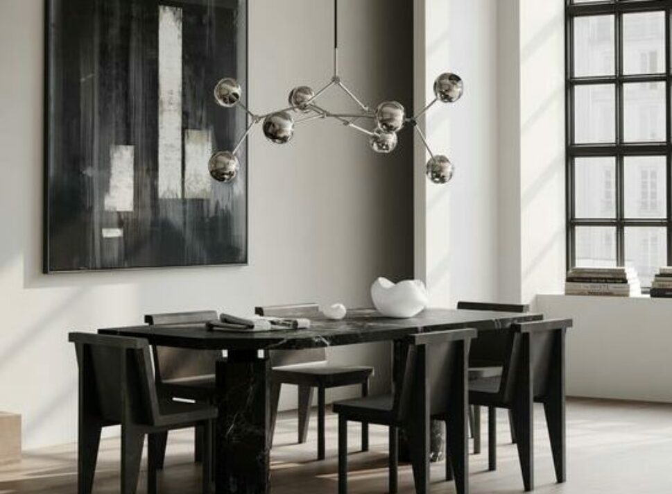 101 CPH_Drop globe suspension chrome - le grand retour du chrome - en vente chez Mise en Scène