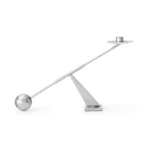 Bougeoir Interconnect en finition chrome de Audo, en vente chez Mise en Scène – design sculptural et minimaliste