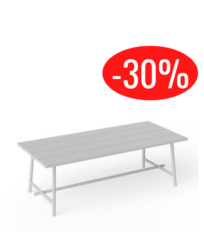 Table Fred en aluminium Light Grey, modèle d’exposition, disponible chez Mise en Scène