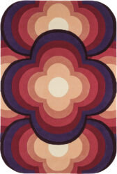 Tapis Flower Power Fushia Toulemonde Bochart en vente chez Mise en Scène – ambiance seventies colorée.