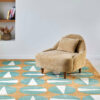 Tapis Gouache Terre Toulemonde Bochart en vente chez Mise en Scène – style géométrique seventies.