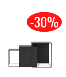 Lot de 3 tables noires Cluster – Ferm Living – métal léger – -30 %