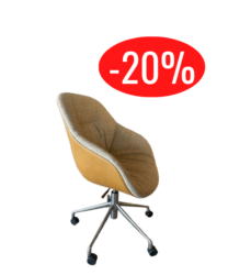 Chaise de bureau HAY AAC155 Soft Duo en cuir et tissu