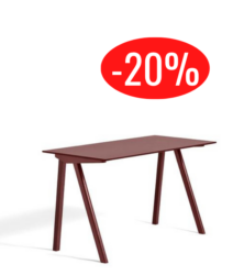 Bureau HAY CPH 90 – plateau bordeau – pieds bois assortis – -20 %