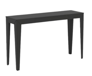 Console Zef Matière Grise, design avec tiroir, acier personnalisable