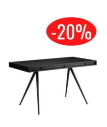 Bureau JFK Norr11 design rétro en frêne noir