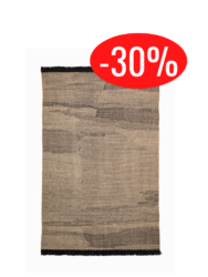 Tapis Wabisabi N/BNanimarquina 200x300 avec franges noires