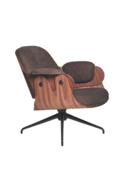 Fauteuil Low Lounger en bois plaqué et aluminium par BD Barcelona