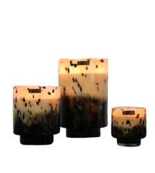 Bougie Brigitte ONNO collection Art en verre soufflé et parfum Zanzibar