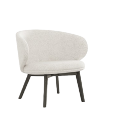 Fauteuil Evi Paul Rogers avec dossier courbé et assise arrondie