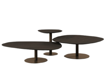 Table basse Pebbles en métal et plateau organique