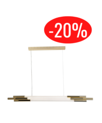 Suspension ORG Horizontale 130 cm DCW Éditions en verre opalin
