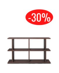 Étagères Kona 2x2 Dark Oak 122,5x72x30 cm Ferm Living – dernier exemplaire outlet