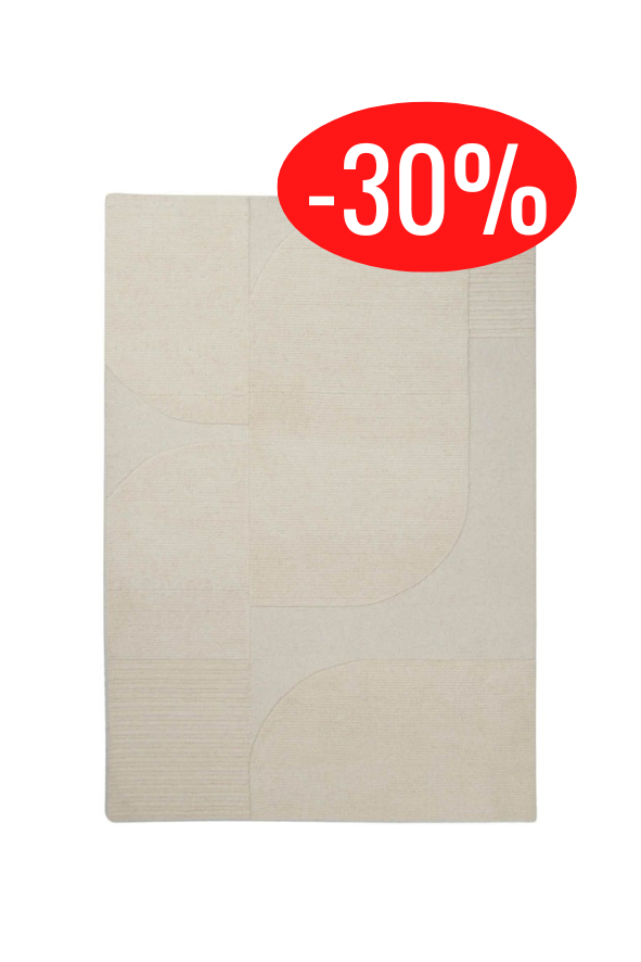 Tapis Vassily Idaho sable 160x230 cm – laine tuftée main -30%