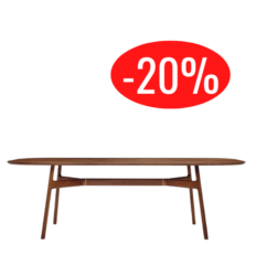 Table Marshall 220x100 cm noyer Woak – dernier exemplaire outlet