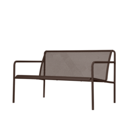 Canapé Dapple Ferm Living 2 places en acier outdoor avec accoudoirs