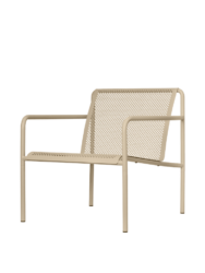 Fauteuil Dapple Ferm Living en acier outdoor avec accoudoirs