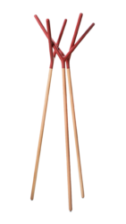 porte-manteau design en bois avec structure en Y