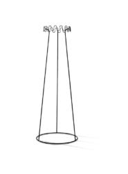 porte-manteau design en acier avec structure fine et aérienne