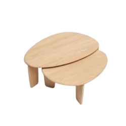 tables gigognes en chêne massif design modulable