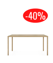 table air ethnicraft chene massif 160x80 pieds biseautes design minimaliste outlet - 40%