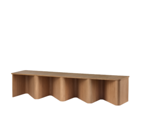 banc nami bois courbe design organique chene frene noyer ou laque