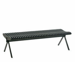 banc prelude per use bois massif metal chene naturel noir noyer ou teck design caroline voet