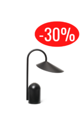 lampe de table Arum noire Ferm Living en marbre modèle d'exposition