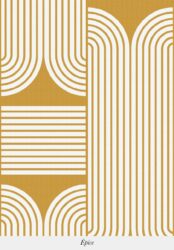 papier peint panoramique katea isidore leroy motif art deco coloris epice beige grenat marine decor mural haut de gamme