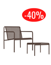 Ferm Living Ensemble Dapple (2 fauteuils avec coussin et une table d'appoint)
