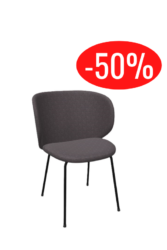 lot de 2 chaises Dua grand dossier Kristalia en tissu gris foncé modèle d'exposition