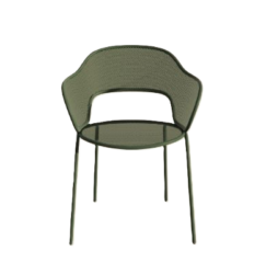 chaise areo kristalia alessandro stabile acier métal déployé design intérieur extérieur