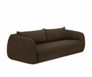 canapé figur ethnicraft tissu texture dossier incurve design contemporain chocolat blanc casse gris fonce
