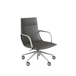 chaise noha executive viccarbe dossier haut avec ou sans accoudoirs pietements differents tissu cuir mobilier bureau design