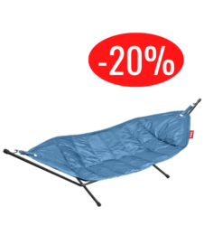 Hamac Fatboy en nylon taupe, Light Blue, Cream et Light Grey