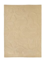 tapis Rooted en laine ivoire ou terracotta avec motif organique en relief